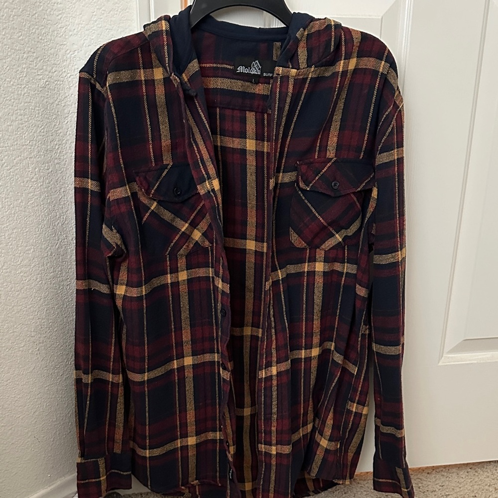 Molokai surf flannel hoodie